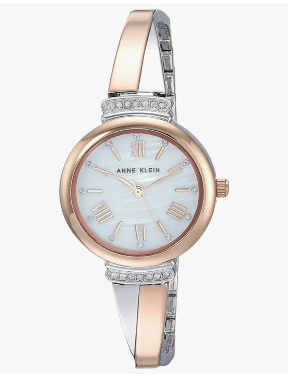 Anne Klein Women's Premium Crystal Accented Bangle Watch Set, AK/2245